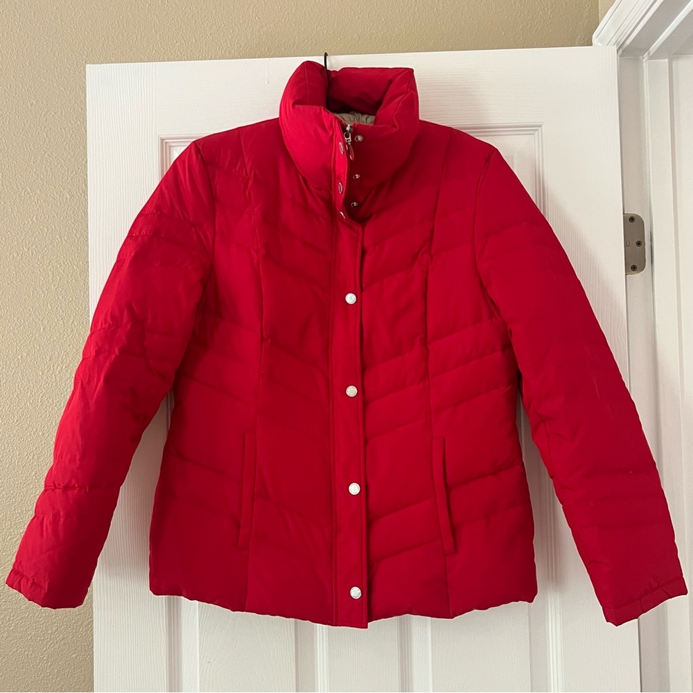 Kenneth Cole Reaction Women’s Down Filled Bold Red Puffer Coat - Size M